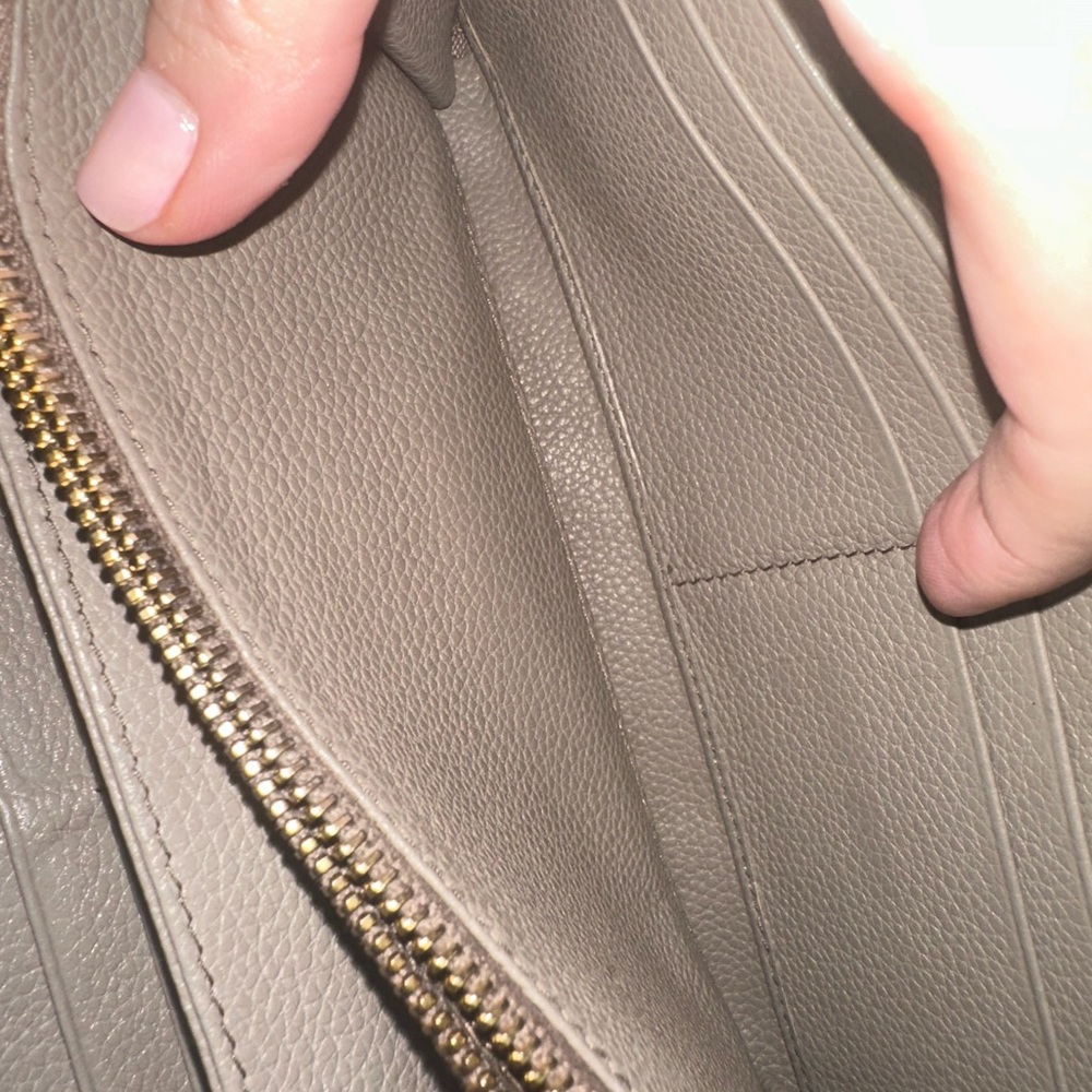 Prada Beige/Taupe Saffiano Leather Large Continental Zip Wallet - Picture 14 of 16